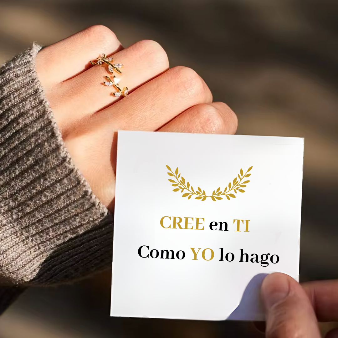 Anillo Cree en ti - Amor y Amistad